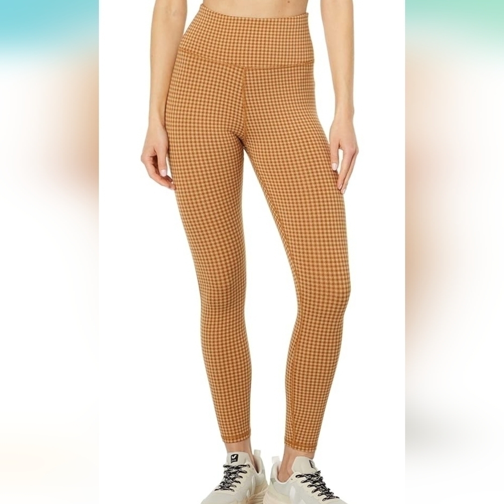 3 X$25 Madewell Flex Leggings - Check Print High-rise, slim fit. Size L